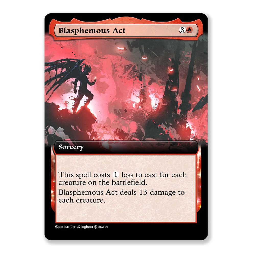 Blasphemous Act Box Topper Custom MTG Proxy Card Print MTG