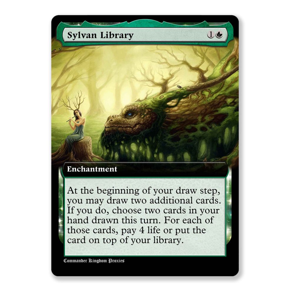 Sylvan library | Box Topper Custom MTG Proxy Card - Print MTG