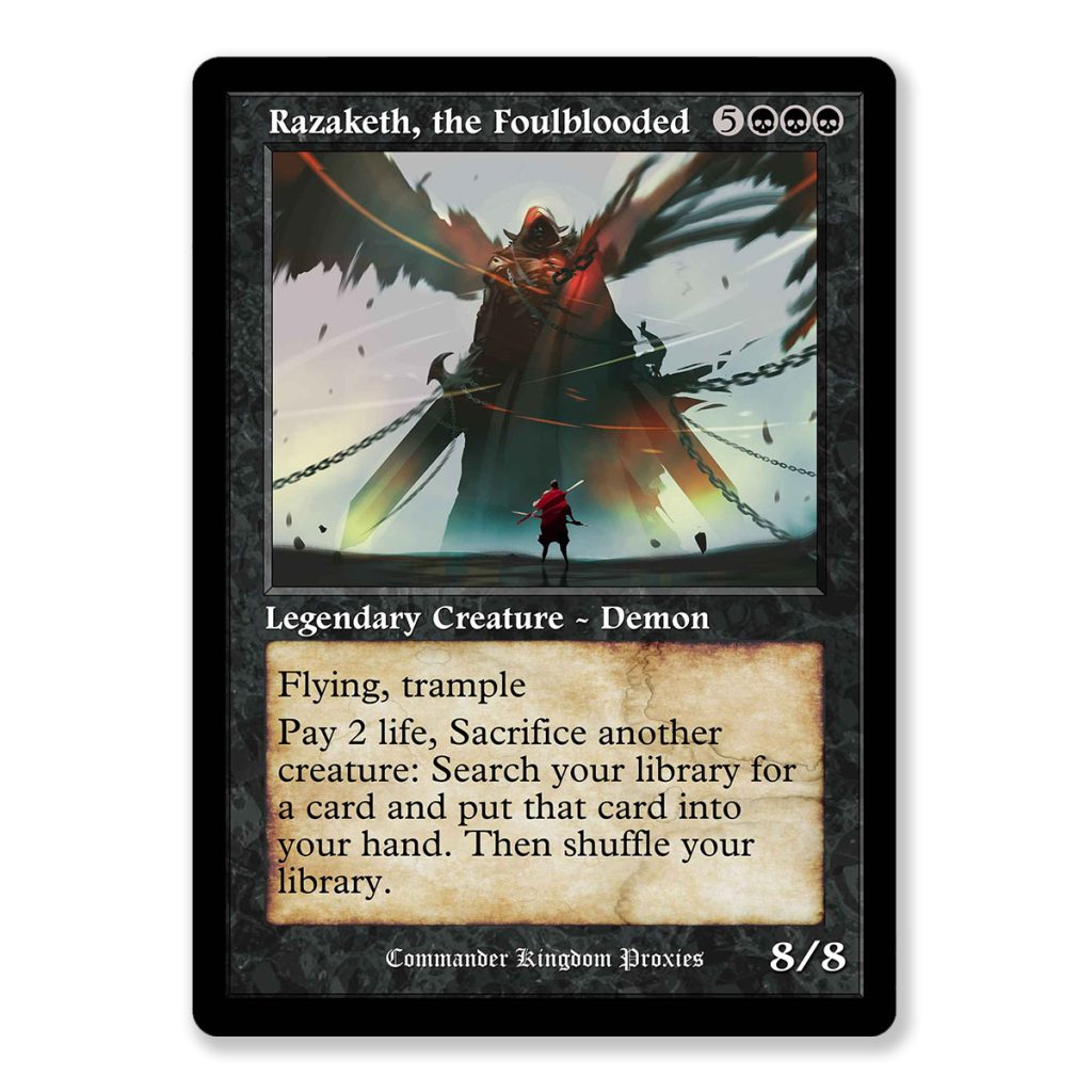 Razaketh the Foulblooded | Vintage Custom MTG Proxy Card - Print MTG